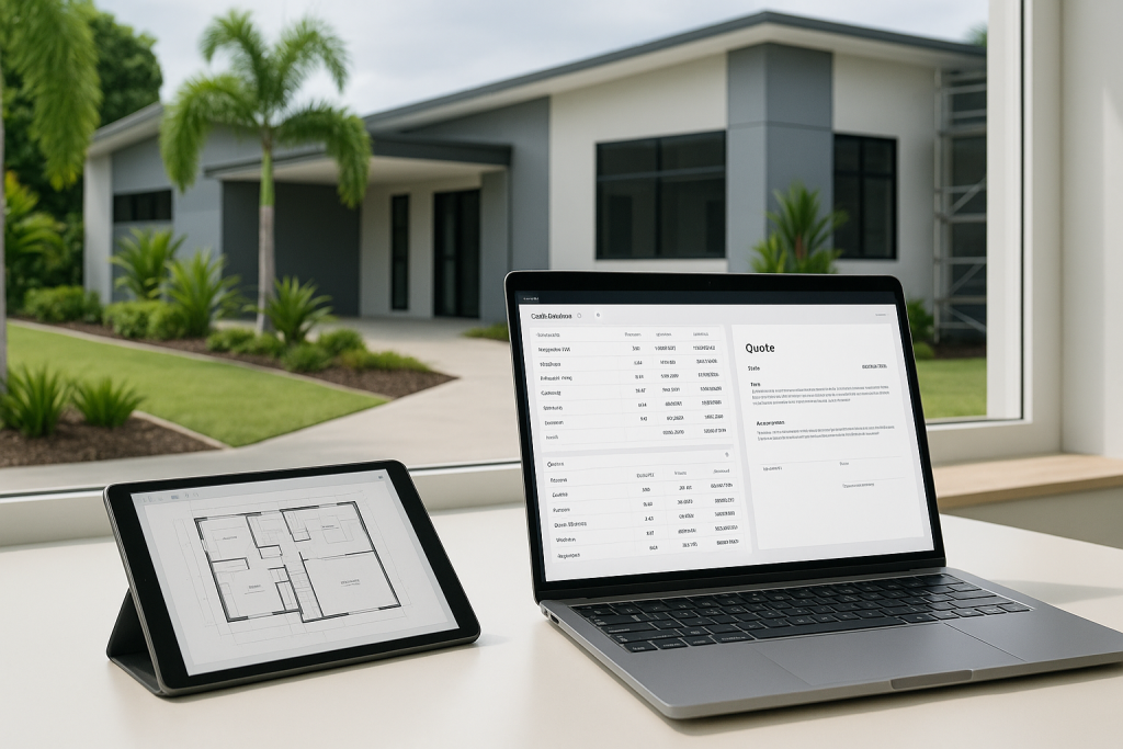 Completed commercial building in Cairns representing a project won using on screen take off software and Building Trade Es…