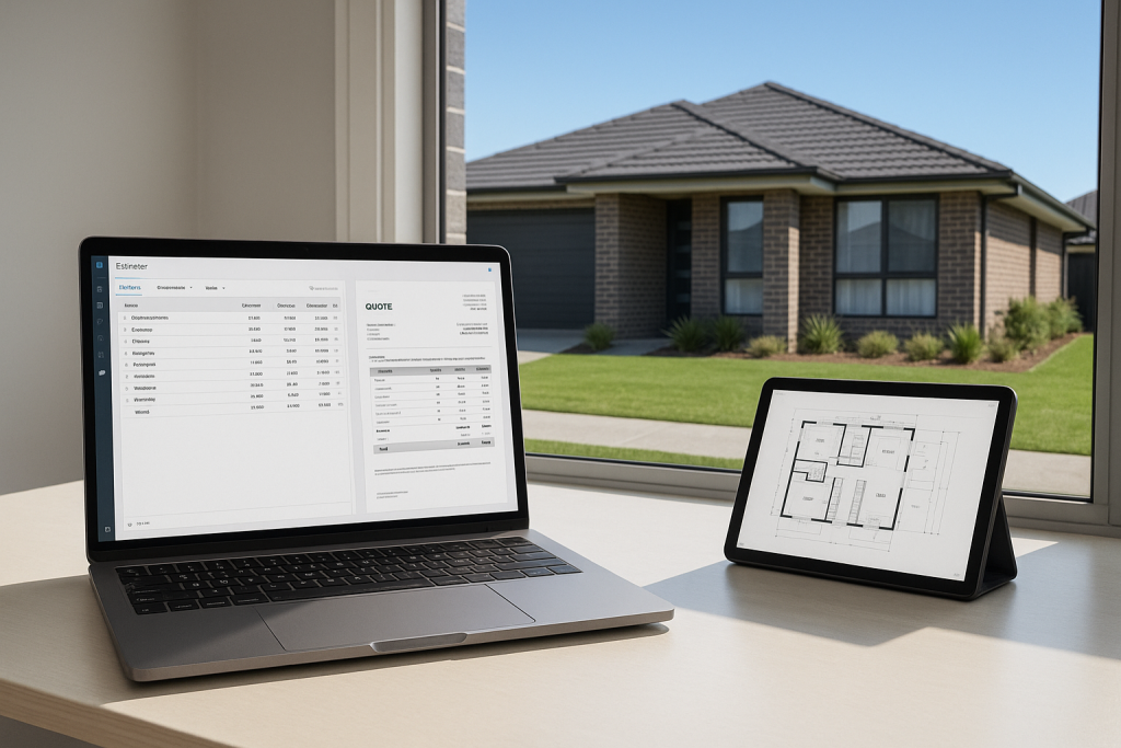 Completed residential home in Newcastle where Building Trade Estimating Software improved on screen take off accuracy for …