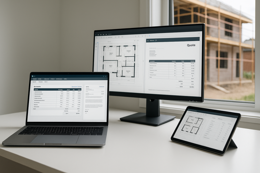 Building trade estimating software used by Wollongong builders for on screen take off and tender preparation