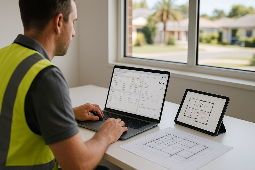 Gold Coast builder using online quote system with Building Trade Estimating Software to win more construction work